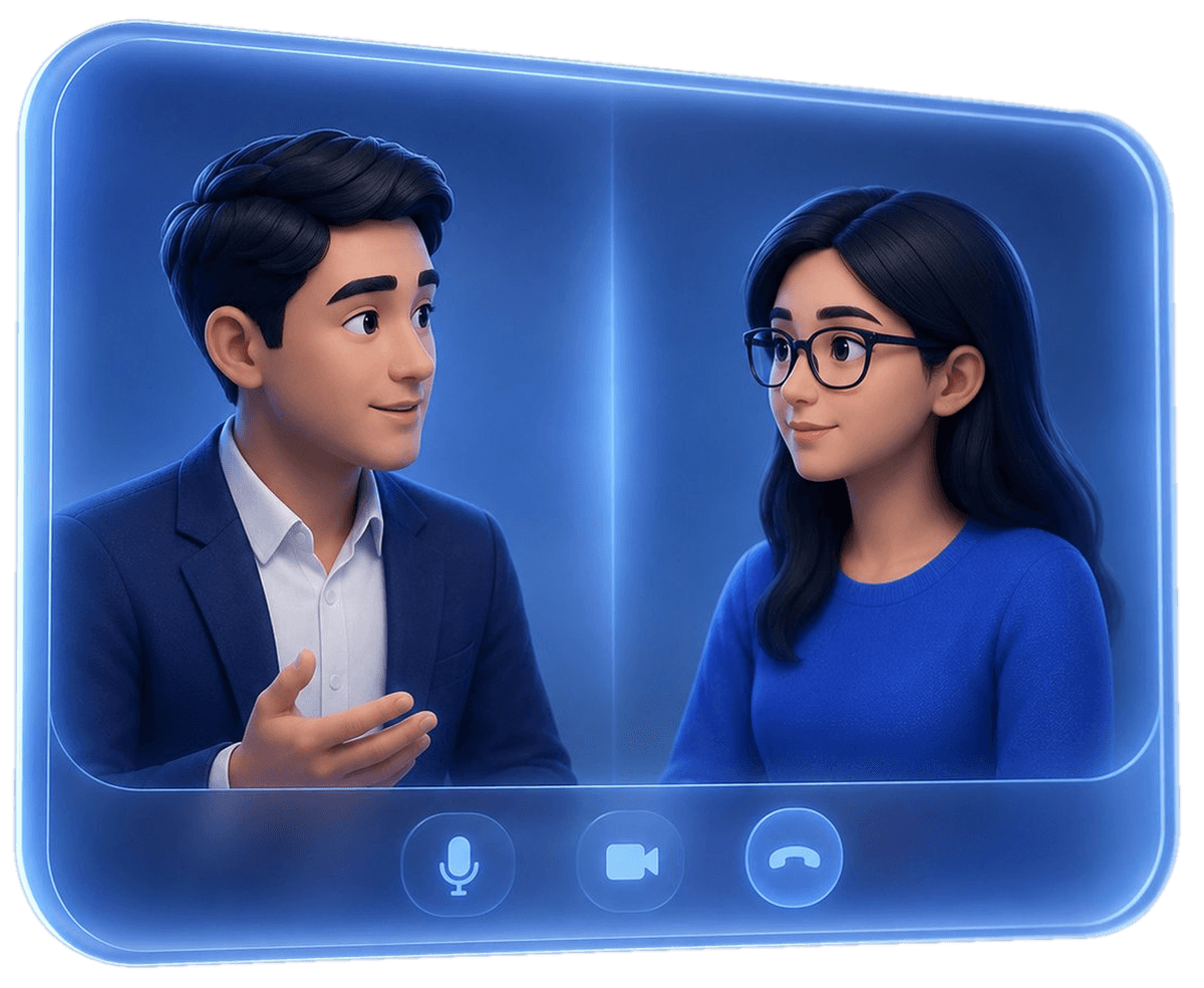 Professional video call between recruiter and candidate